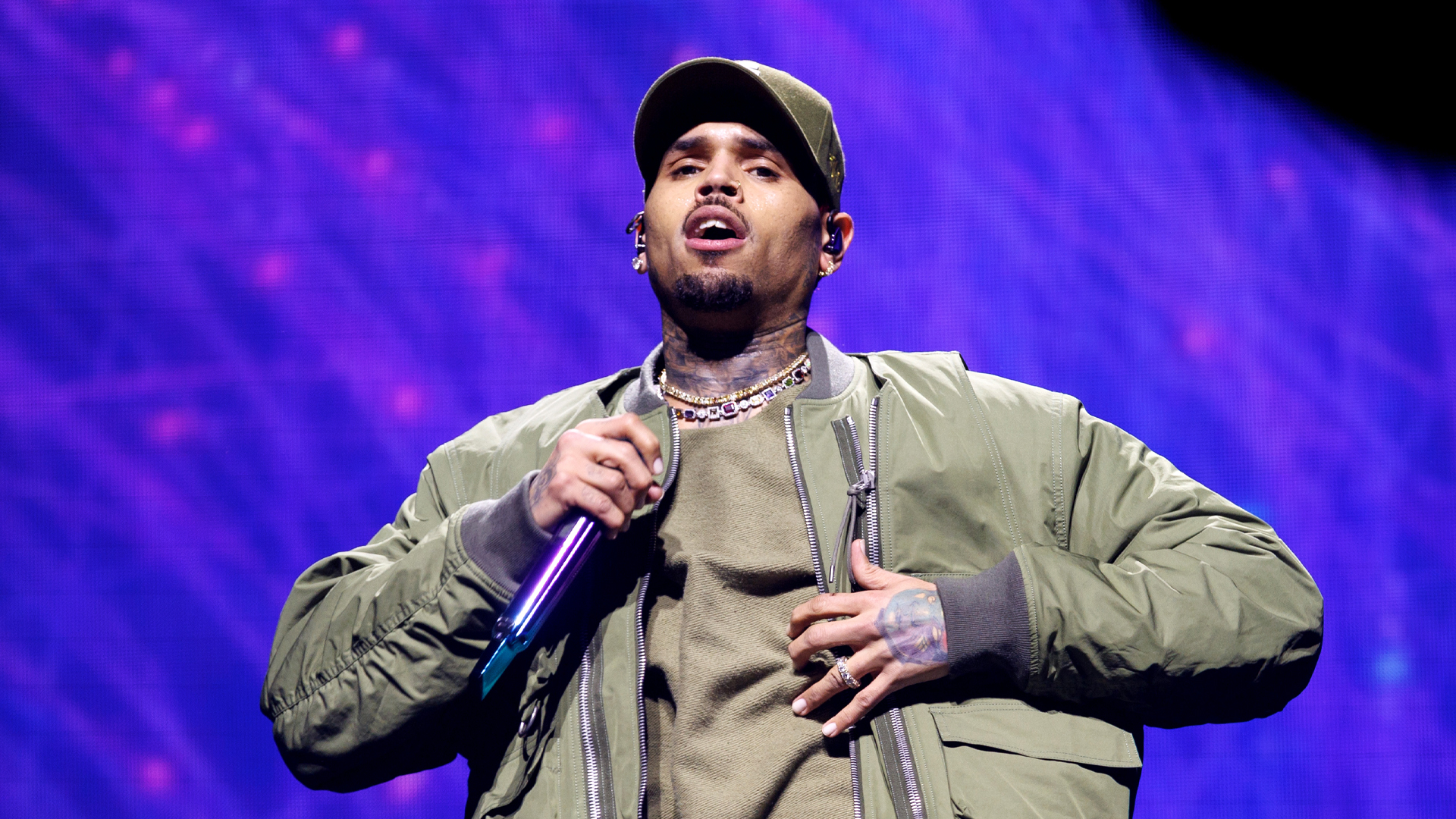 Chris Brown performing